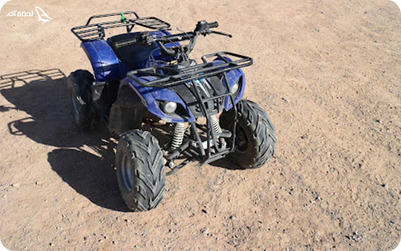 تفریح جالب با موتور چهار چرخ در کلوت شهداد موتور چهار چرخ