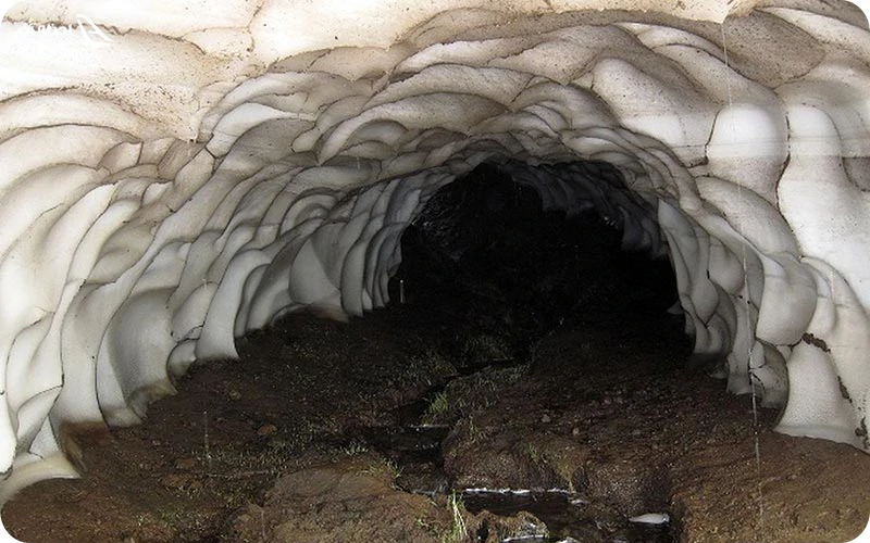 تونل برفی ازنا طبیعت زیبا تونل برفی ازنا