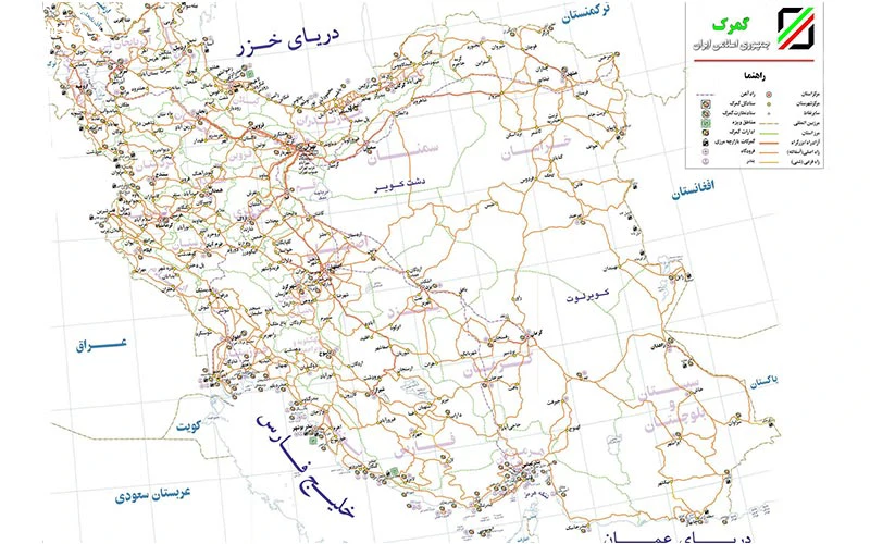 نقشه ایران با جزئیات نقشه ایران با جزئیات