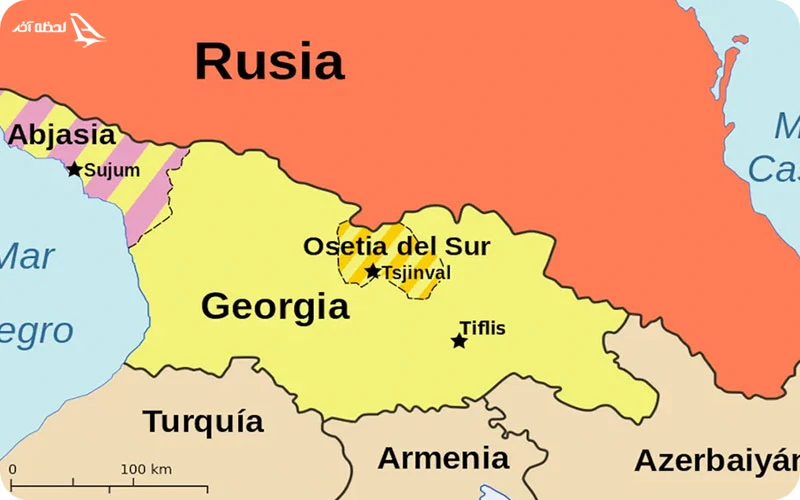 نقشه جدید گرجستان نقشه جدید گرجستان؛ مرزهایی در دل مناقشه