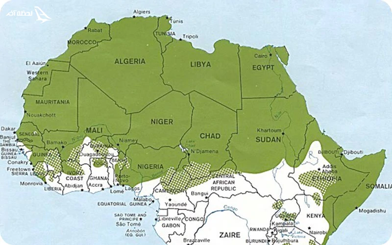 تصویر نقشه شمال آفریقا عکس نقشه شمال آفریقا