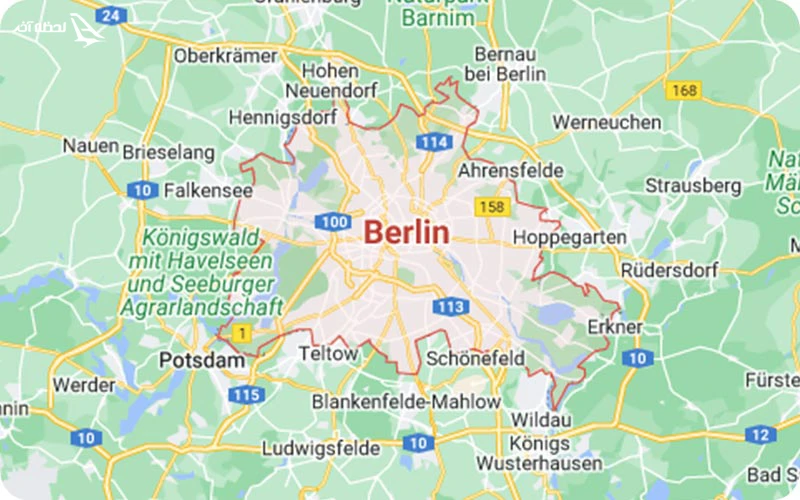 نقشه شهر برلین آلمان نقشه شهر برلین آلمان