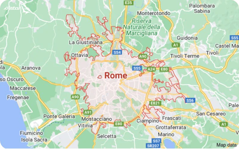 نقشه شهر رم ایتالیا  نقشه شهر رم ایتالیا