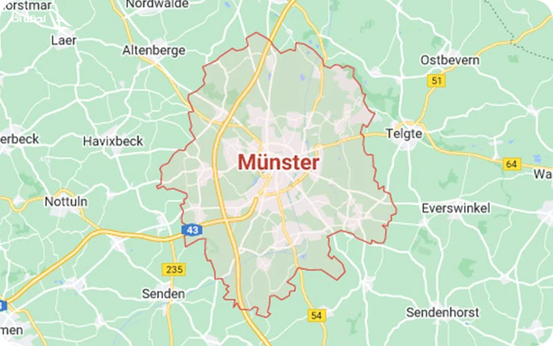 نقشه شهر مدنتستر آلمان نقشه شهر مدنتستر آلمان