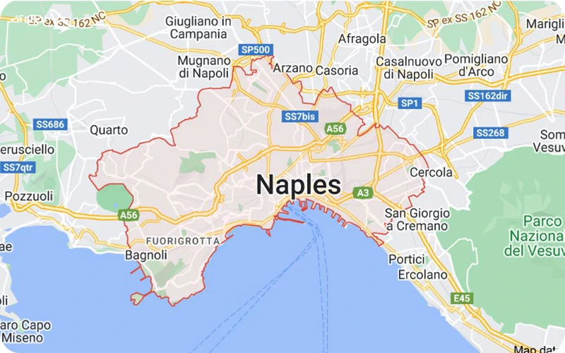 نقشه شهر ناپل ایتالیا نقشه شهر ناپل ایتالیا