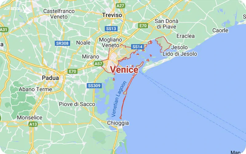 نقشه شهر ونیز نقشه شهر ونیز