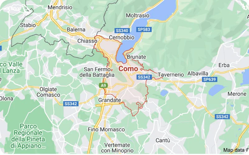 نقشه شهر کومو ایتالیا نقشه شهر کومو ایتالیا