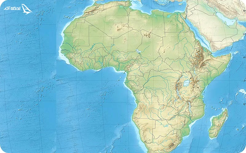 عکس نقشه طبیعی آفریقا تصویر نقشه طبیعی آفریقا