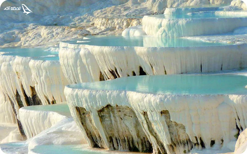 چشمه آبگرم پاموکاله | قلعه سفید پوش دنیزلی پاموکاله دنیزلی