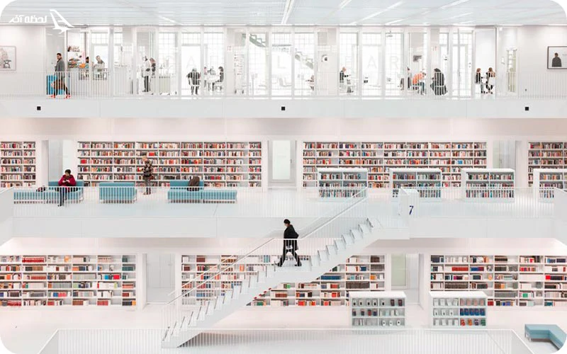 کتابخانه اشتوتگارت؛ مینیمال و جذاب