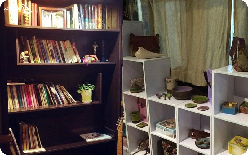 امکانات کافه هنر شهاب حسین وجود کتابخانه 