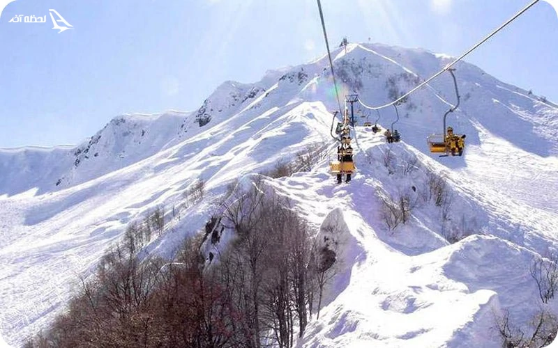 پیست اسکی کراسنایا پولیانا در سوچی کوه کراسنایا پولیانا؛ بهشتی برای اسکیبازان