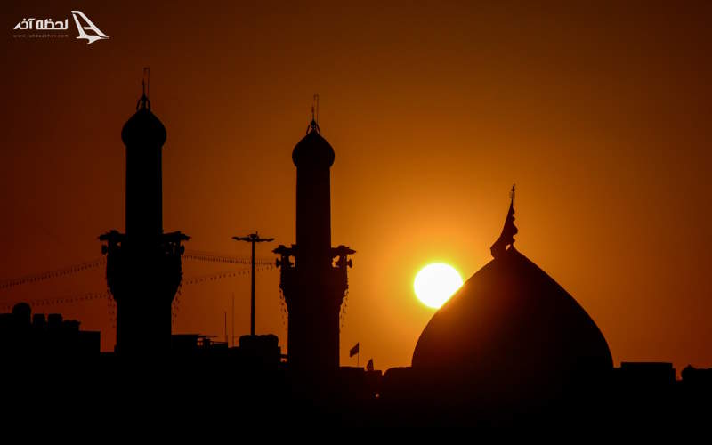 حرم امام حسین در غروب آفتاب