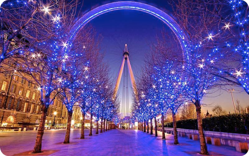 چشم لندن در شب: غرق در نور و زیبایی