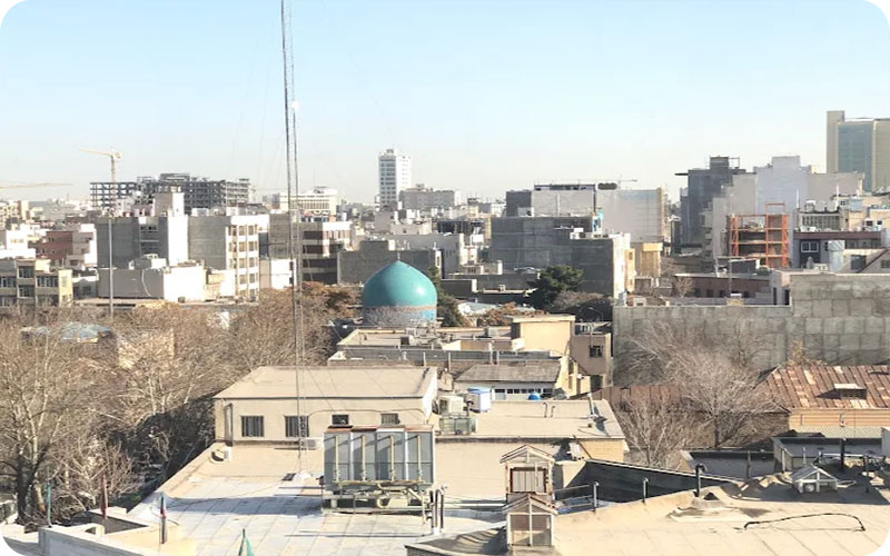 نمای تصویری از گنبد سبز، بنای تاریخی مشهد