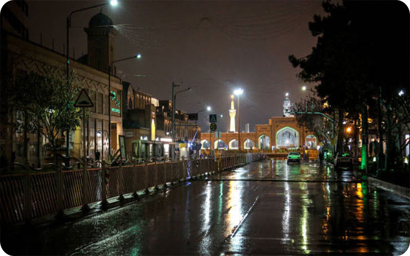 نمای شبانه مشهد در قاب تصویر