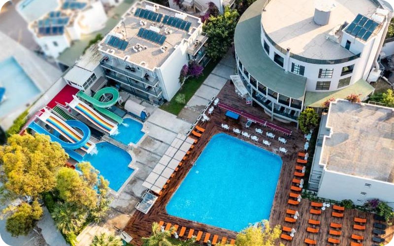 فضای بیرونی هتل بدروم بیچ ریزورت