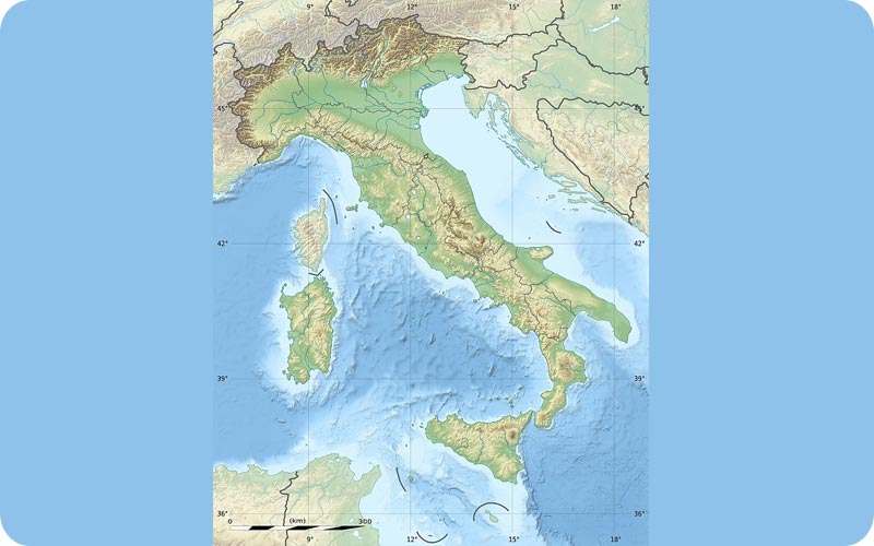 نقشه ایتالیا