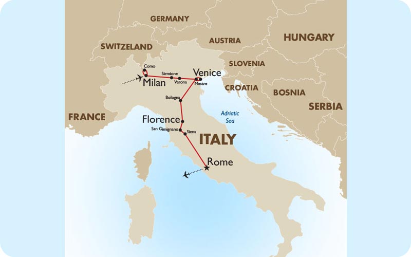 نقشه های ایتالیا