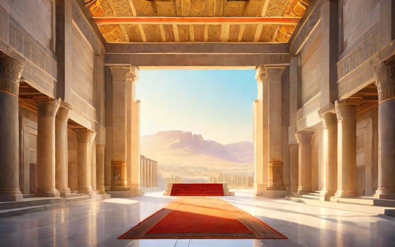 دروازه ورودی تخت جمشید (طراحی با leonardo ai)