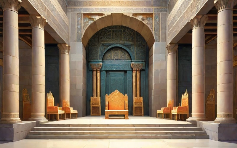 بازسازی هال کاخ پرسپولیس (طراحی با AI)