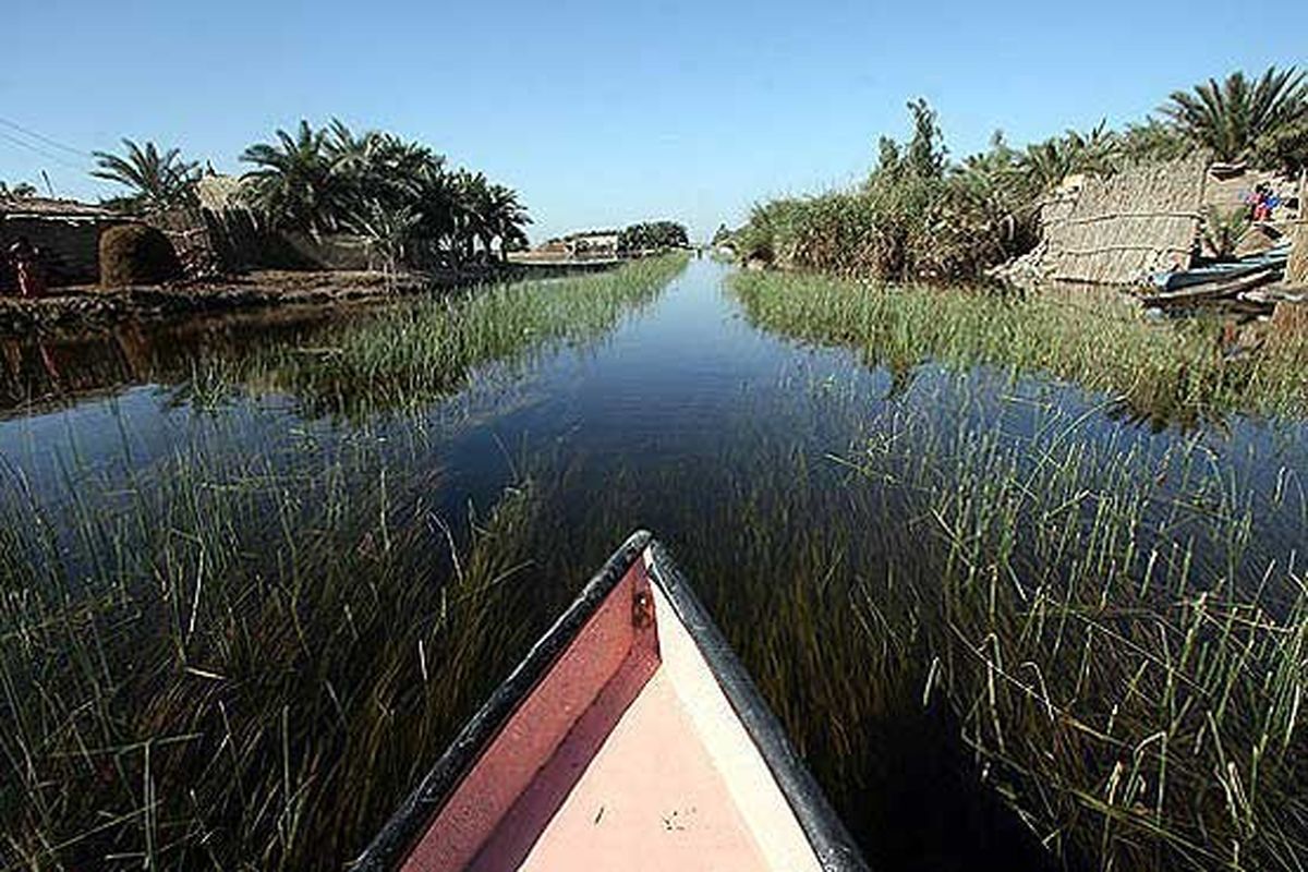 قایق سواری روی تالاب شادگان