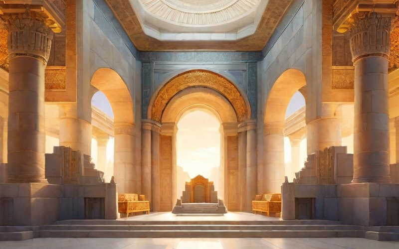 داخل هال تخت جمشید (هوش مصنوعی)
