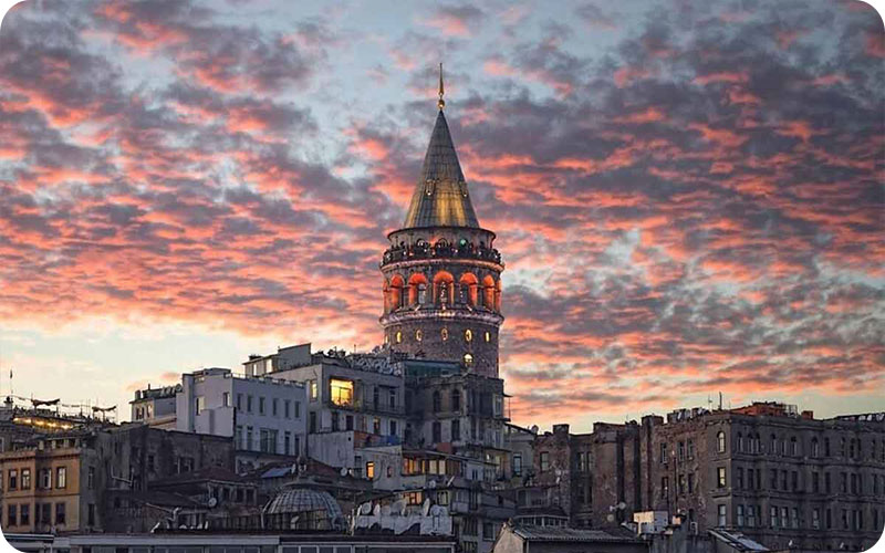 تصاویر کامل برج گالاتا همراه با چشم‌اندازهای اطراف